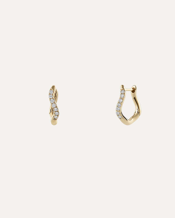 Pavé Diamond Wave Earrings