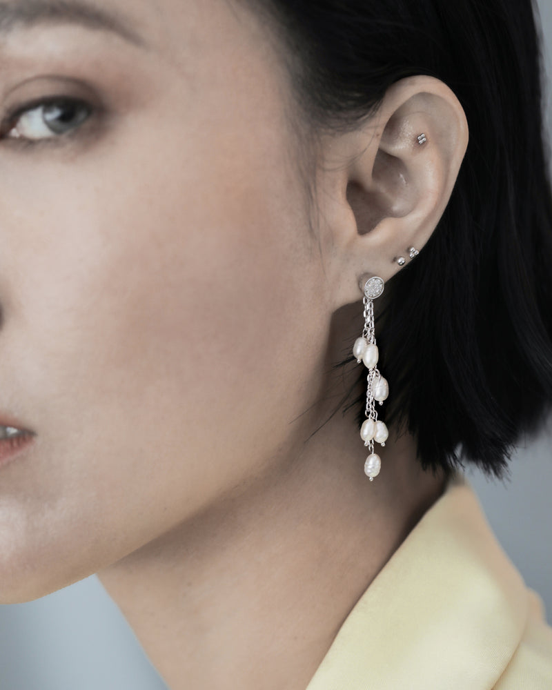 Two Way Pearl Drop Earrings