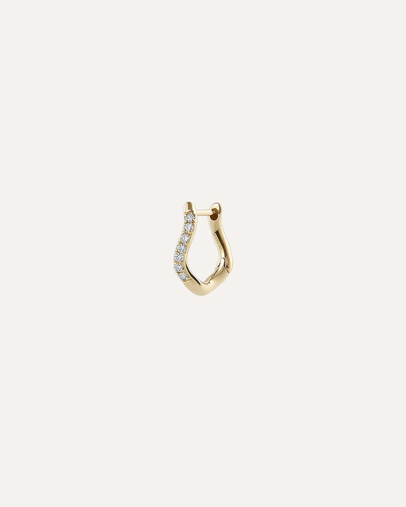 Pavé Diamond Wave Earrings