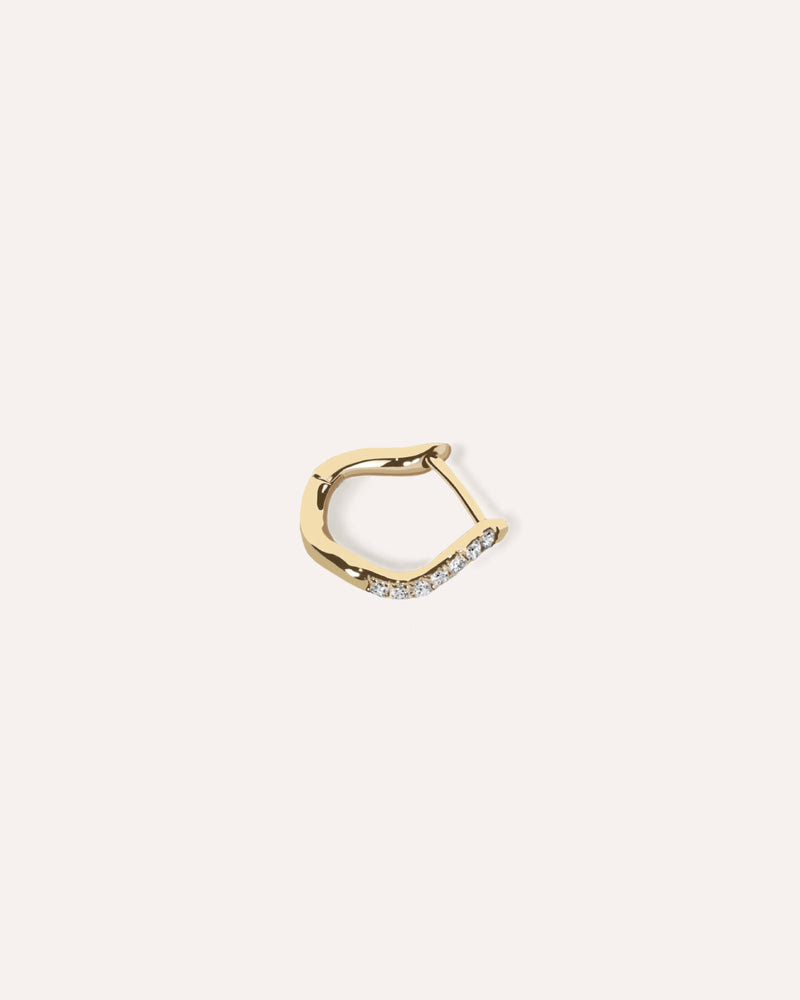 Pavé Diamond Wave Earrings