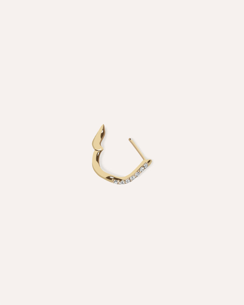 Pavé Diamond Wave Earrings