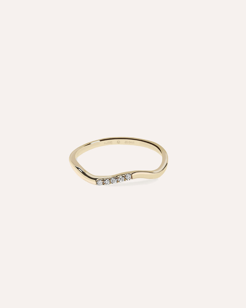 Pavé Diamond Wave Ring