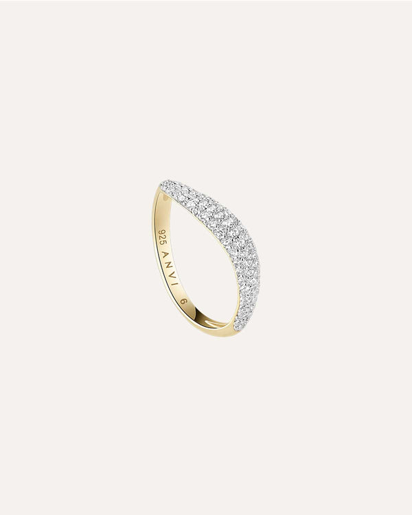 Wave Pave Ring