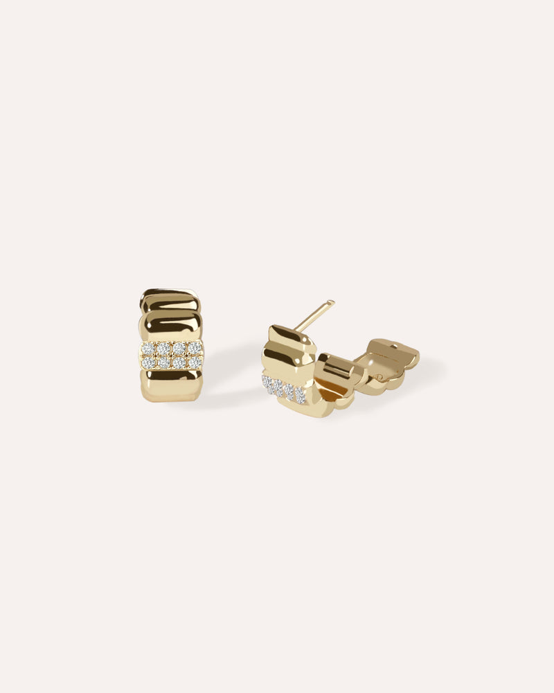 Cara Pave Bold Earrings