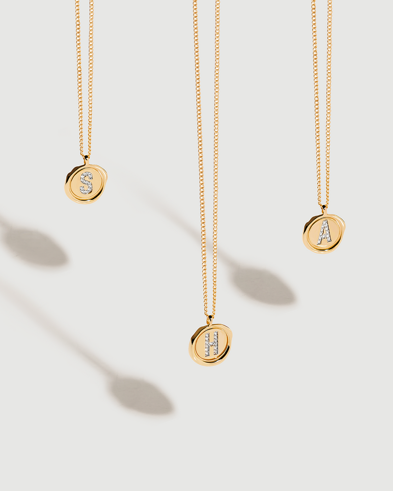 Wax Seal Initial Necklace