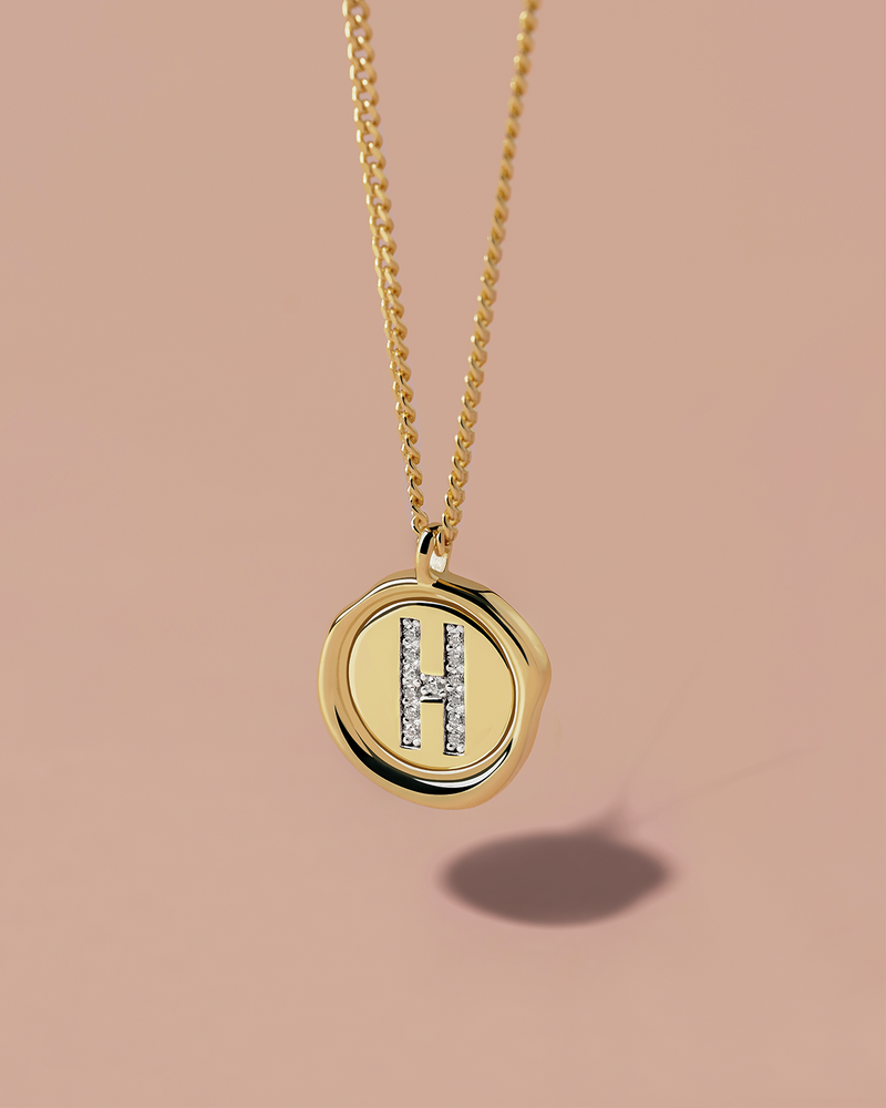 Wax Seal Initial Necklace