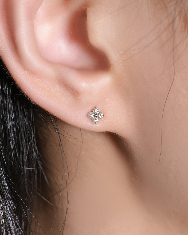 Diamond Clover Stud