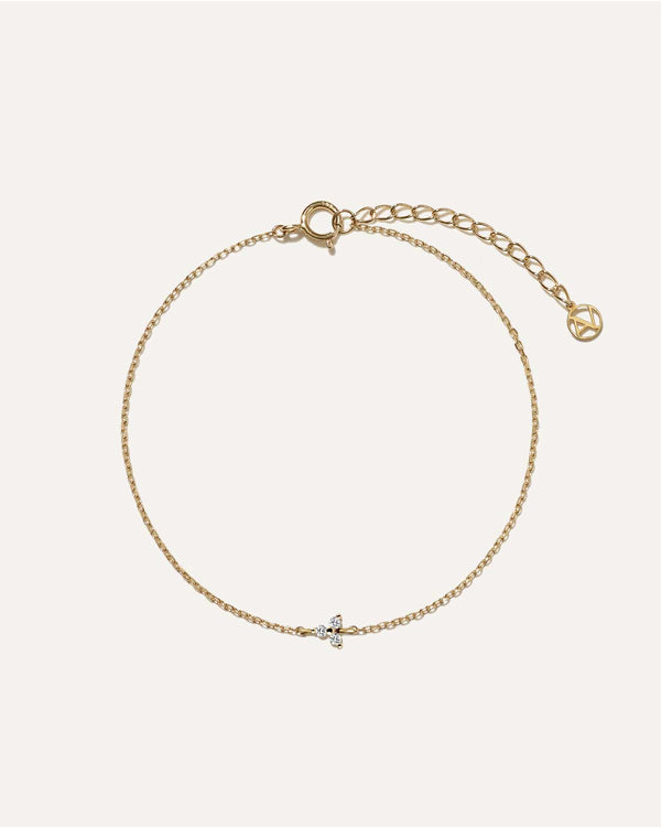 Three Leaf Clover Diamond Bracelet