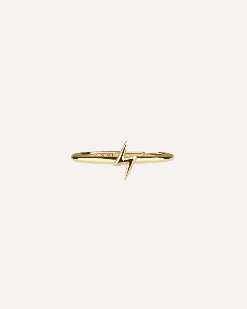 Lightning Bolt Charm Ring