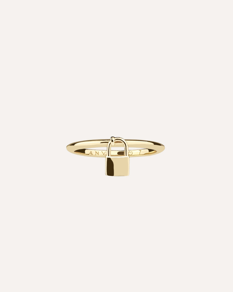 Lock Charm Ring