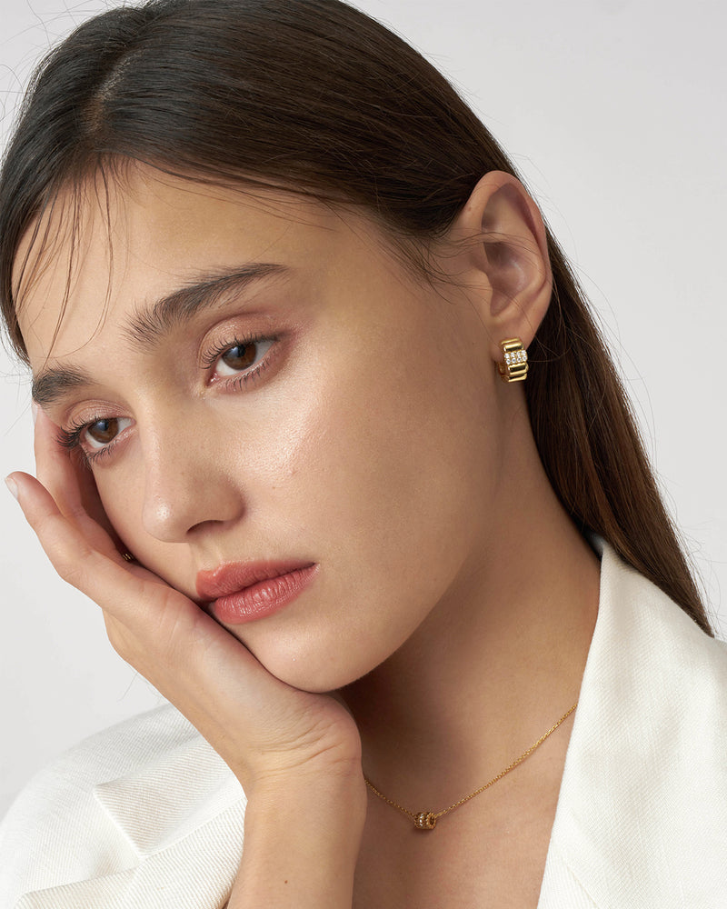 Cara Pave Bold Earrings