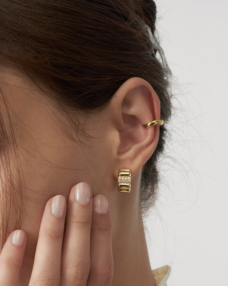 Cara Pave Bold Earrings