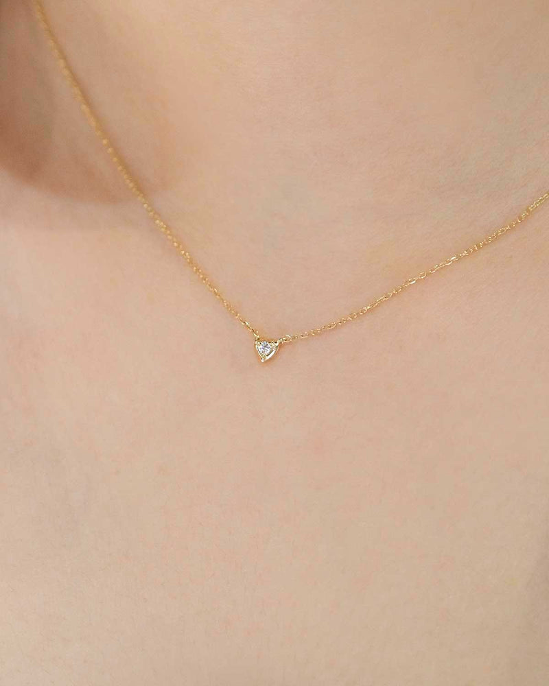 Diamond Heart Solitaire Necklace