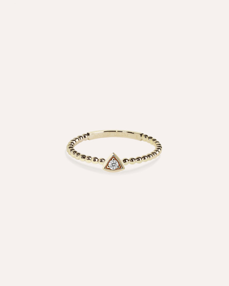 Diamond in Triangle Beaded Ring