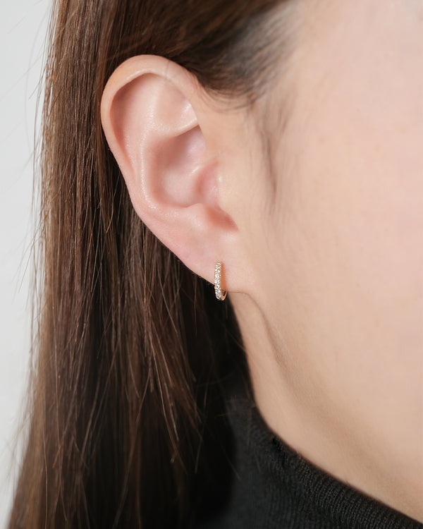 Diamond Mini Hoop Earrings