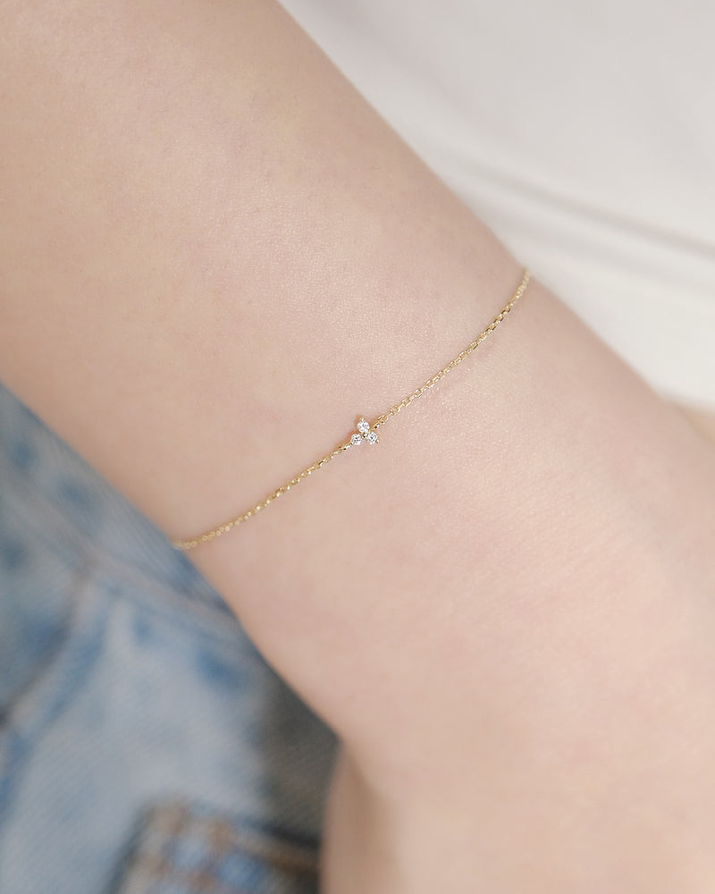 Three Leaf Clover Diamond Bracelet