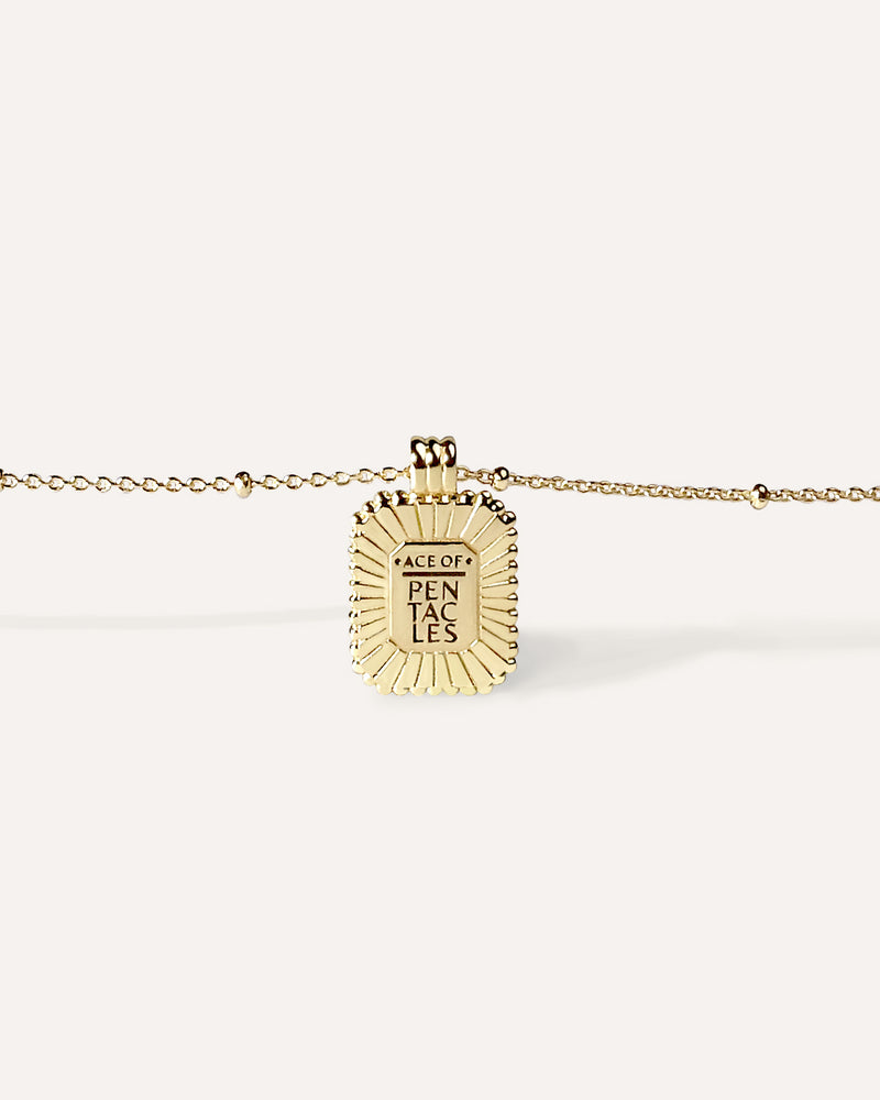 Ace Of Pentacles Tarot Necklace