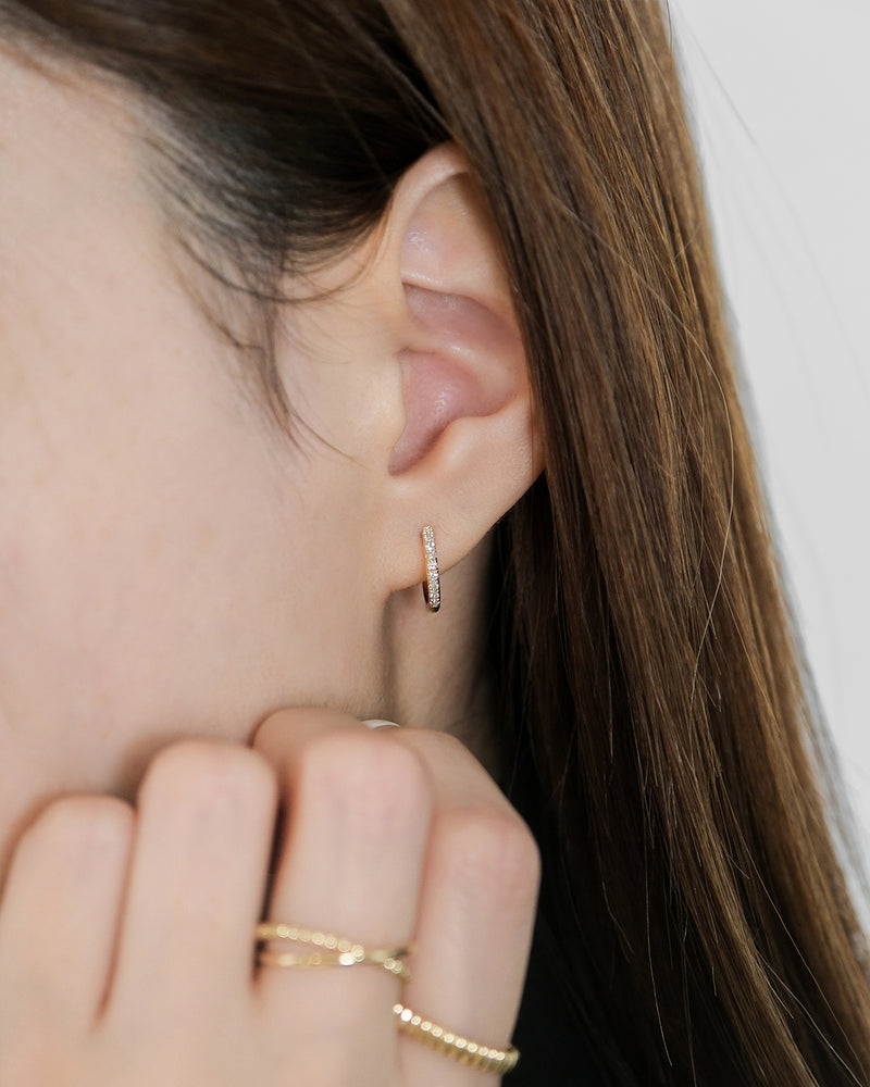 Diamond Hoop Earrings