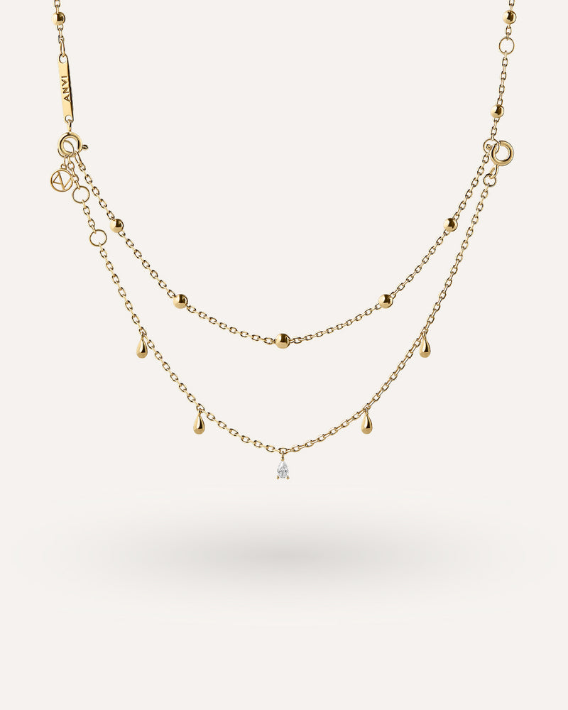 Teardrop Layered Necklace