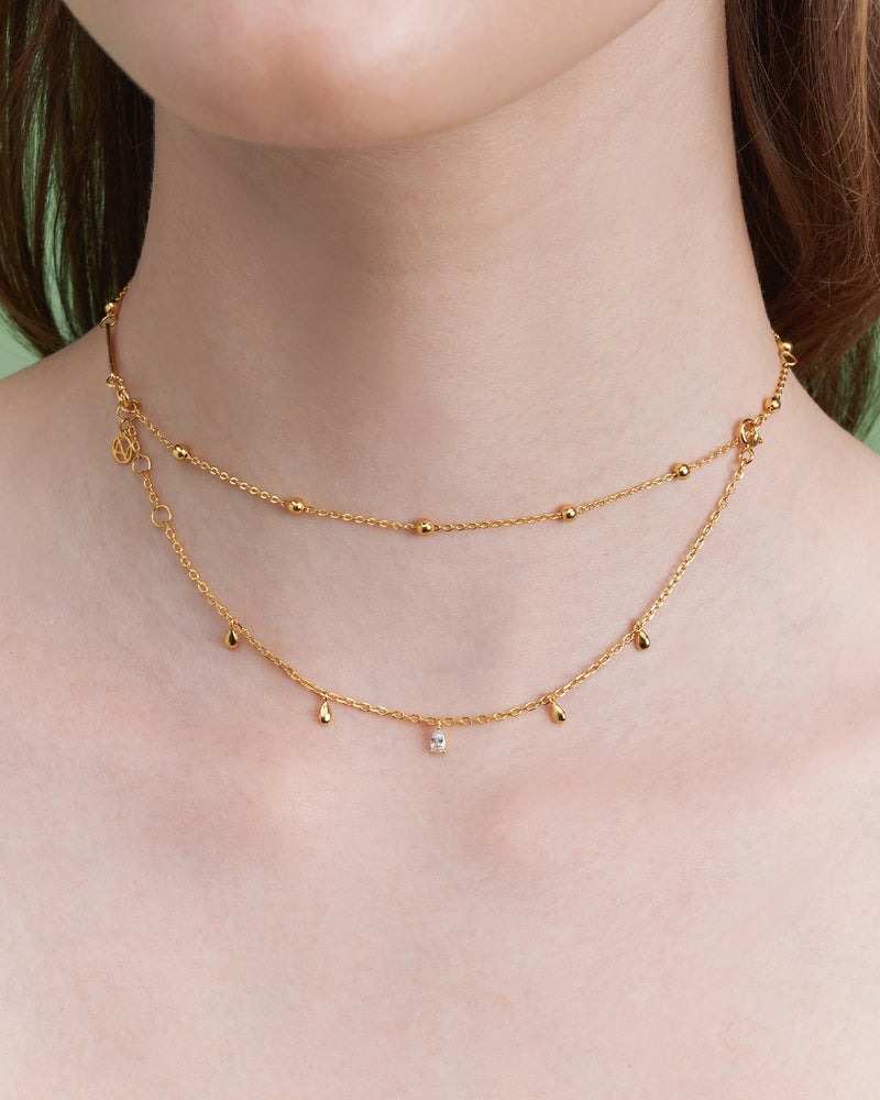 Teardrop Layered Necklace