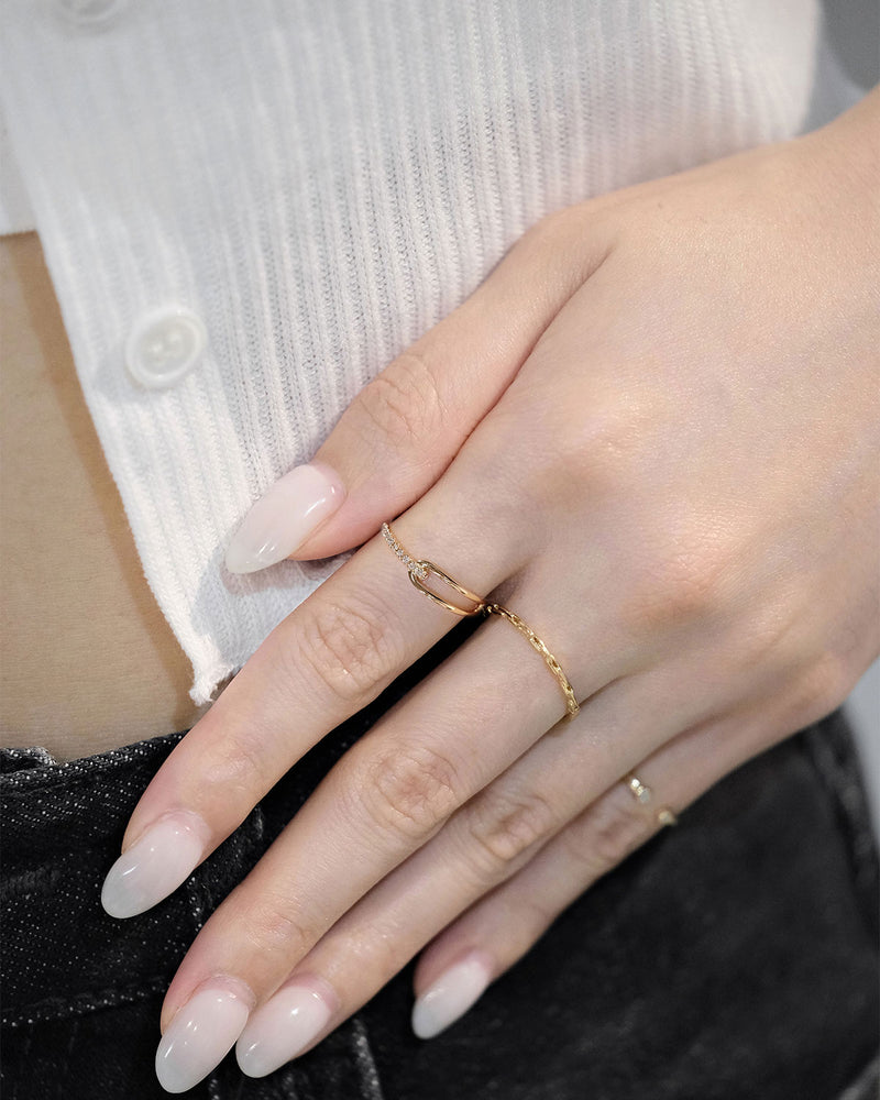 Diamond Intertwined Ring