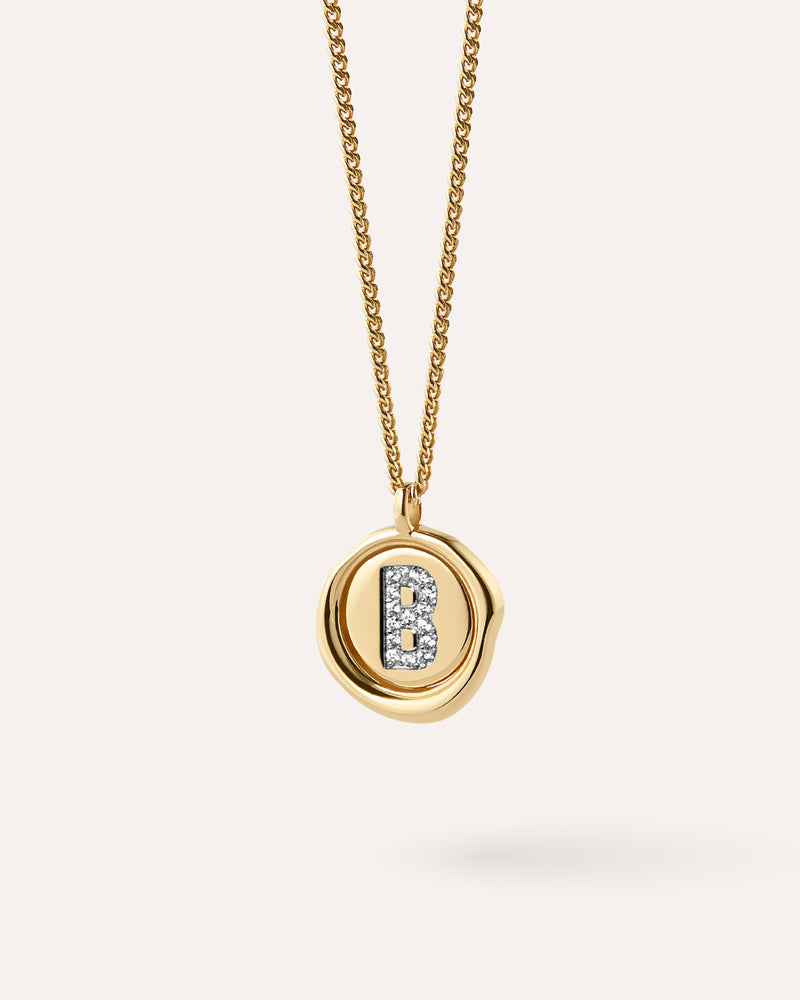 Wax Seal Initial Necklace