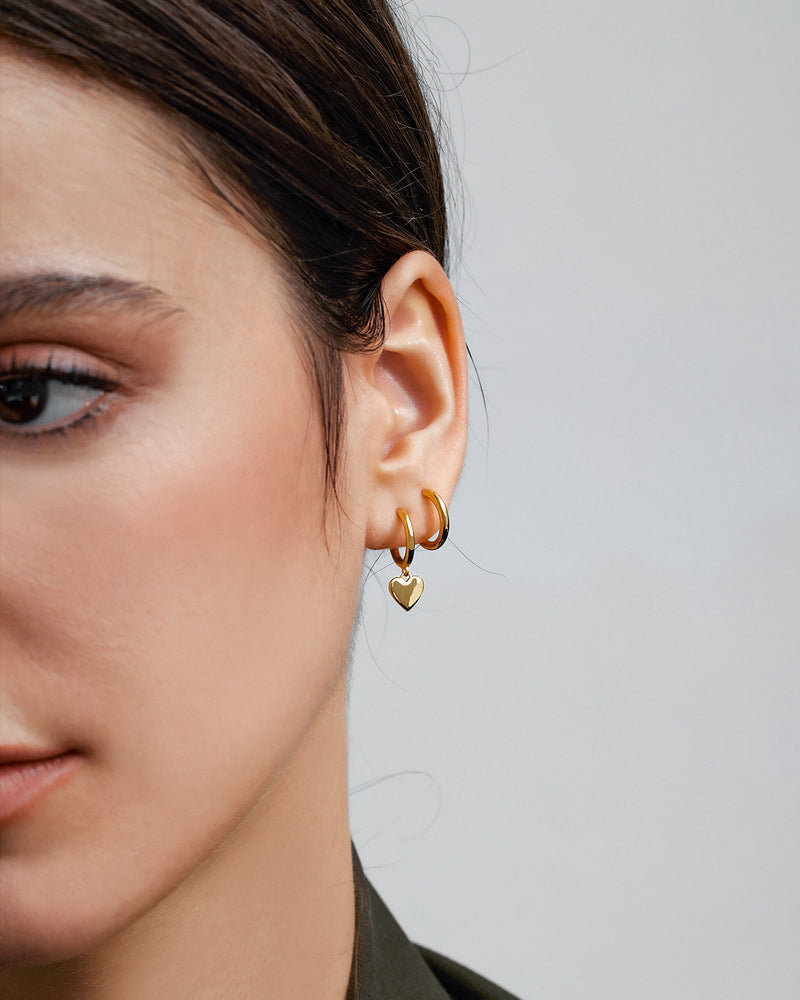 Heart Charm Earrings
