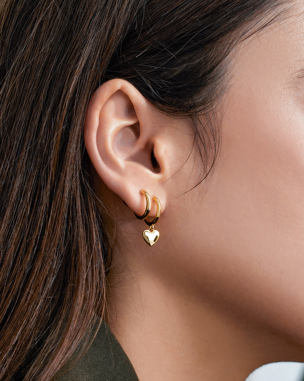 Heart Charm Earrings