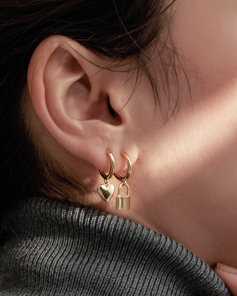 Heart Charm Earrings