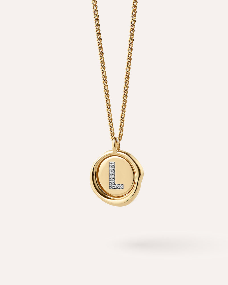 Wax Seal Initial Necklace