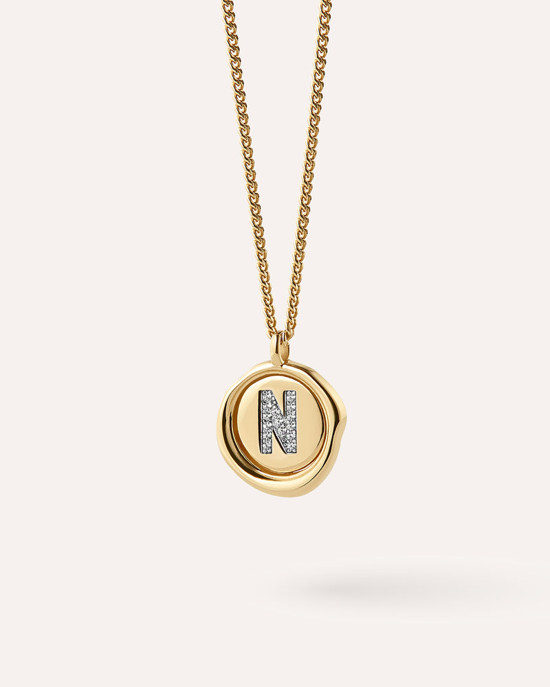 Wax Seal Initial Necklace