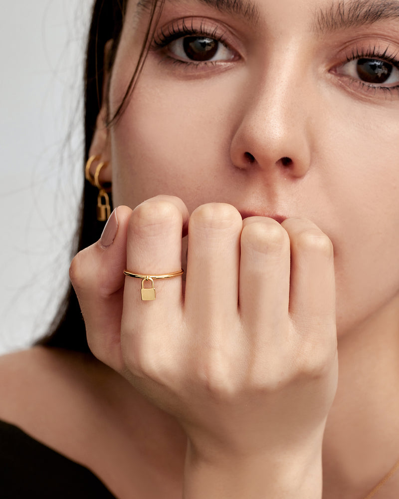 Lock Charm Ring
