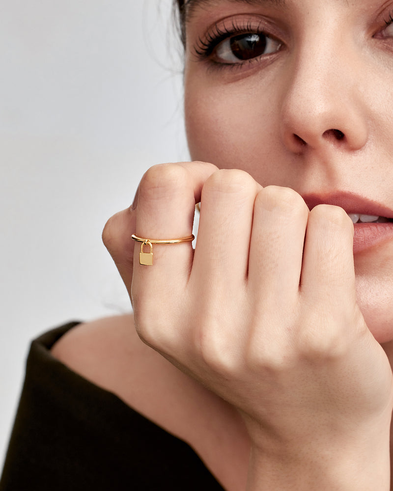 Lock Charm Ring