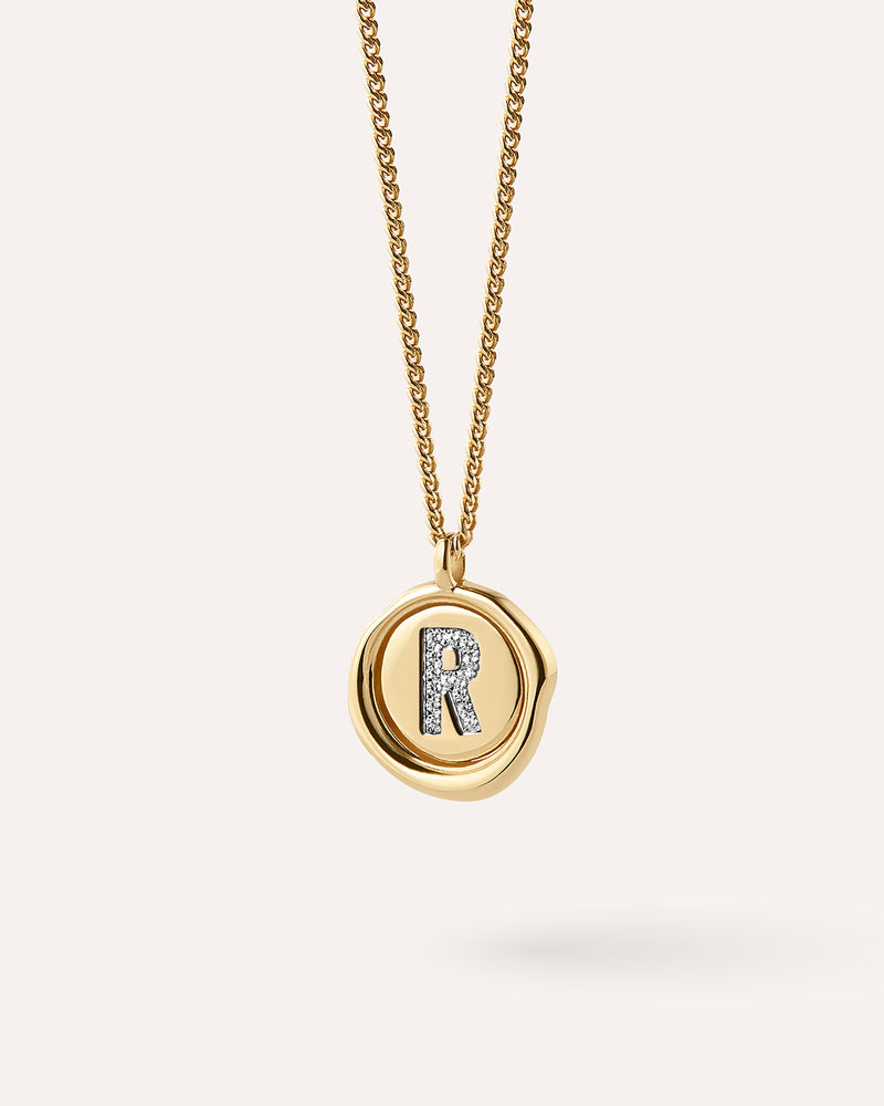 Wax Seal Initial Necklace