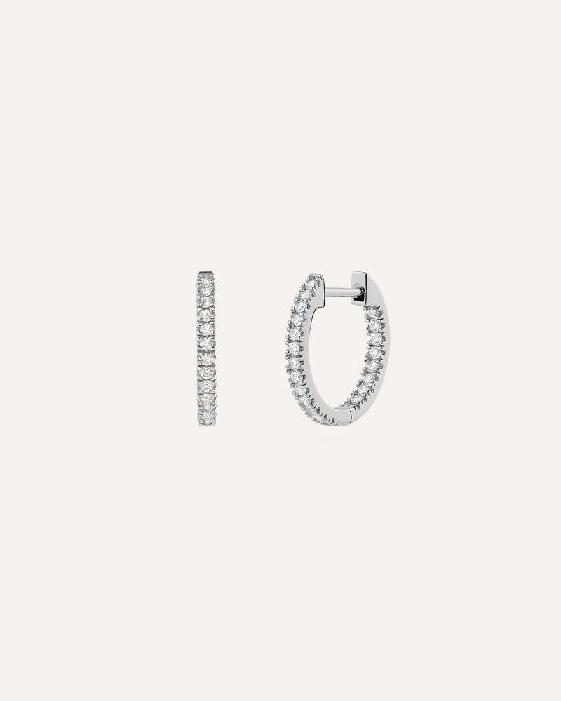 Pave Hoop Earrings