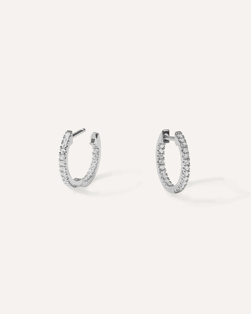 Pave Hoop Earrings