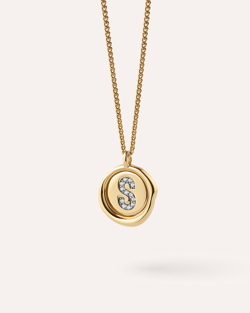 Wax Seal Initial Necklace