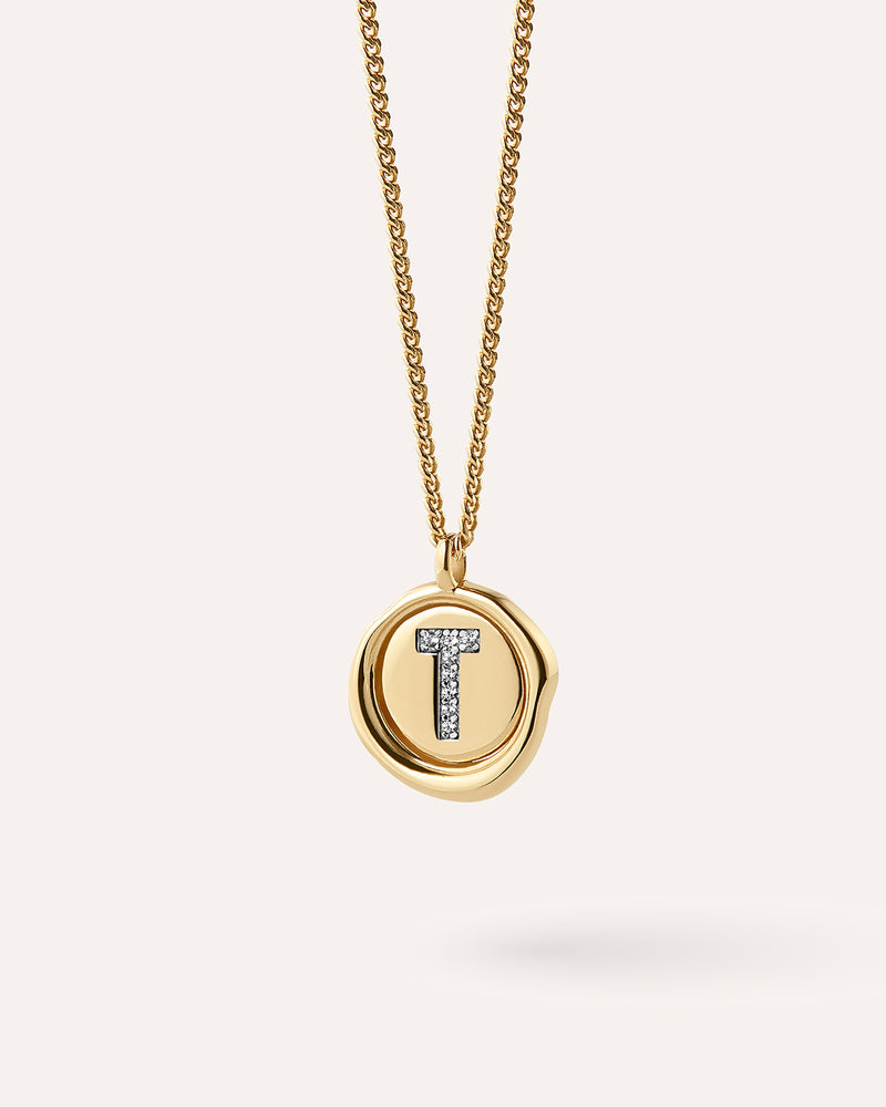 Wax Seal Initial Necklace