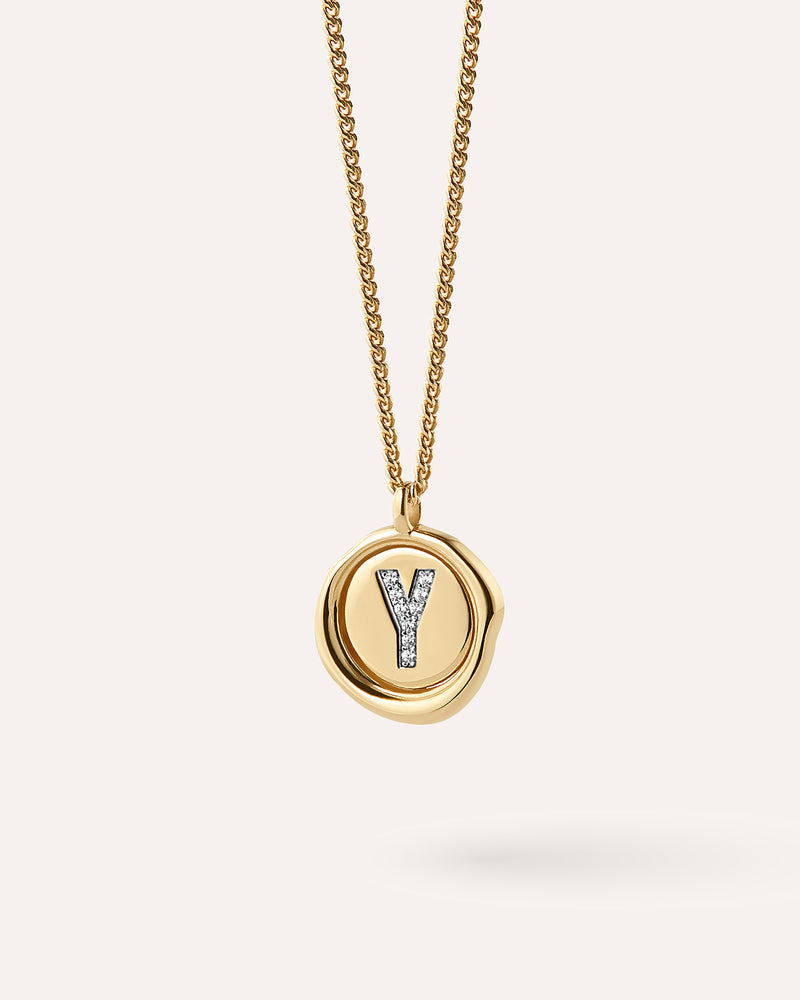 Wax Seal Initial Necklace