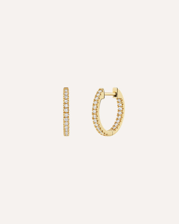 Pave Hoop Earrings