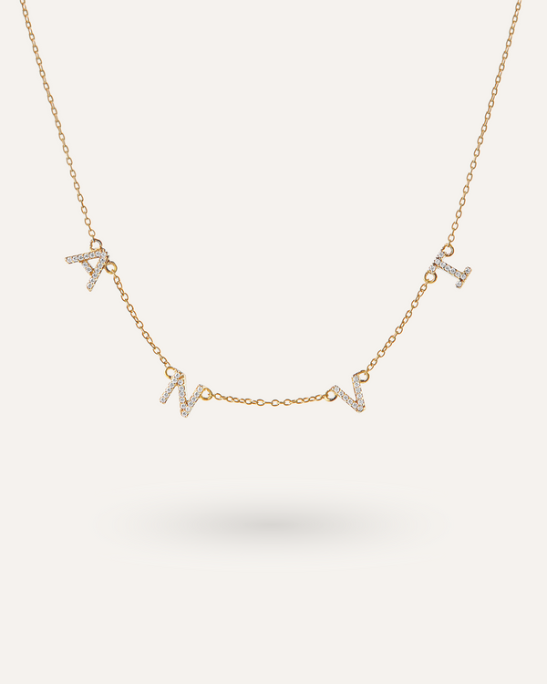 Personalize Pave Letter Necklace